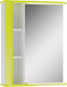 Миниатюра изображения товара Шкаф с зеркалом для ванной Айсберг Радуга 60 (лайм)