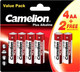 Миниатюра изображения товара Комплект батареек Camelion LR6 BP4+2 Plus Alkaline / 14113