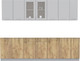Миниатюра изображения товара Кухонный гарнитур Интерлиния Мила 27 без столешницы (серебристый/дуб золотой)