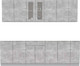 Миниатюра изображения товара Кухонный гарнитур Интерлиния Мила 25 без столешницы (бетон/бетон)