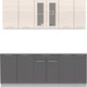 Миниатюра изображения товара Кухонный гарнитур Интерлиния Мила 21 без столешницы (вудлайн кремовый/антрацит)