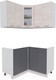 Миниатюра изображения товара Кухонный гарнитур Интерлиния Мила 12x12 без столешницы (вудлайн кремовый/антрацит)