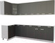 Миниатюра изображения товара Кухонный гарнитур Interline Мила 12x28 без столешницы (серебристый/антрацит)