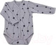 Боди для малышей Rant Hugs And Kisses С длинным рукавом / 6473-74 (Pattern Grey, р.74) — фото 5