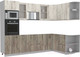 Миниатюра изображения товара Кухонный гарнитур Интерлиния Мила 1.68x2.8 правая без столешницы (дуб белый/дуб серый)
