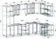 Миниатюра изображения товара Кухонный гарнитур Interline Мила 1.88x3.0 правая без столешницы (белый платинум/бетон)
