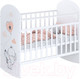 Миниатюра изображения товара Детская кроватка Фея 701 Слоник / 0002549.9.14 (белый)