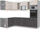 Миниатюра изображения товара Кухонный гарнитур Интерлиния Мила 1.68x2.6 левая без столешницы (вудлайн кремовый/антрацит)