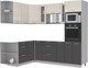 Миниатюра изображения товара Кухонный гарнитур Интерлиния Мила 1.68x2.4 левая без столешницы (вудлайн кремовый/антрацит)
