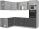 Миниатюра изображения товара Кухонный гарнитур Интерлиния Мила 1.68x2.6 левая без столешницы (бетон/антрацит)