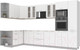Миниатюра изображения товара Кухонный гарнитур Интерлиния Мила 1.68x3.4 левая без столешницы (белый платинум)