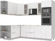 Миниатюра изображения товара Кухонный гарнитур Интерлиния Мила 1.68x2.6 левая без столешницы (белый платинум)
