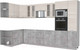 Миниатюра изображения товара Кухонный гарнитур Интерлиния Мила 1.68x3.4 левая без столешницы (вудлайн кремовый/бетон)
