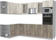 Миниатюра изображения товара Кухонный гарнитур Интерлиния Мила 1.68x2.8 левая без столешницы (дуб белый/дуб серый)