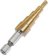 Миниатюра изображения товара Сверло Tundra Pro ступенчатое HSS TiN шестигранный хвостовик 4-12мм 4582951