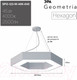Миниатюра изображения товара Потолочный светильник ЭРА Geometria Hexagon SPO-123-W-40K-045 / Б0058880