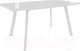 Миниатюра изображения товара Обеденный стол Сакура Милан 120-160 (белый/белый со стеклом)