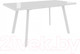 Миниатюра изображения товара Обеденный стол Сакура Милан 138-178 (белый/белый со стеклом)