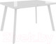Миниатюра изображения товара Обеденный стол Сакура Милан 138-178 (белый/белый со стеклом)