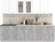 Миниатюра изображения товара Кухонный гарнитур Интерлиния Мила 27 (белый платинум/бетон/бискайская сосна)