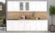 Миниатюра изображения товара Кухонный гарнитур Интерлиния Мила 28 (белый платинум/белый платинум/дуб бунратти)