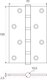 Миниатюра изображения товара Комплект петель дверных VELA 100x70x2.5-BB4 (2шт, хром)