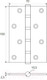 Миниатюра изображения товара Комплект петель дверных VELA 100x70x2.5-4BB-ZN (цинк)