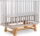 Миниатюра изображения товара Детская кроватка Sweet Baby Barocco New с маятником (серый/натуральный)