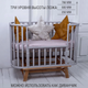 Миниатюра изображения товара Детская кроватка Sweet Baby Barocco New с маятником (серый/натуральный)