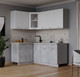 Миниатюра изображения товара Кухонный гарнитур Интерлиния Мила 12x18 (белый платинум/бетон/бискайская сосна)