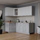 Миниатюра изображения товара Кухонный гарнитур Интерлиния Мила 12x20 (белый платинум/бетон/бискайская сосна)
