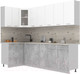 Миниатюра изображения товара Кухонный гарнитур Интерлиния Мила 12x26 (белый платинум/бетон/бискайская сосна)