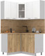 Миниатюра изображения товара Кухонный гарнитур Интерлиния Мила 12x14 (белый платинум/дуб золотой/дуб бунратти)