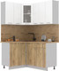 Миниатюра изображения товара Кухонный гарнитур Интерлиния Мила 12x15 (белый платинум/дуб золотой/дуб бунратти)