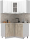 Миниатюра изображения товара Кухонный гарнитур Интерлиния Мила 12x13 (белый платинум/дуб серый/опал светлый)