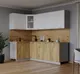Миниатюра изображения товара Кухонный гарнитур Interline Мила 12x22 (белый платинум/дуб золотой/дуб бунратти)