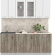 Миниатюра изображения товара Кухонный гарнитур Интерлиния Мила 20-60 (белый платинум/дуб серый/опал светлый)