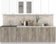 Миниатюра изображения товара Кухонный гарнитур Интерлиния Мила 27 (белый платинум/дуб серый/опал светлый)