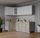 Миниатюра изображения товара Кухонный гарнитур Интерлиния Мила 12x21 (белый платинум/дуб серый/опал светлый)