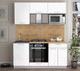 Миниатюра изображения товара Кухонный гарнитур Интерлиния Мила 1.7 ВТ (белый платинум/белый платинум/дуб бунратти)