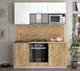 Миниатюра изображения товара Кухонный гарнитур Интерлиния Мила 1.7 ВТ (белый платинум/дуб золотой/дуб бунратти)