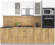 Миниатюра изображения товара Кухонный гарнитур Интерлиния Мила 2.6 ВТ (белый платинум/дуб золотой/дуб бунратти)