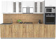 Миниатюра изображения товара Кухонный гарнитур Интерлиния Мила 3.0 ВТ (белый платинум/дуб золотой/дуб бунратти)
