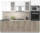 Миниатюра изображения товара Кухонный гарнитур Интерлиния Мила 2.6 ВТ (белый платинум/дуб серый/опал светлый)