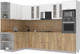 Миниатюра изображения товара Кухонный гарнитур Интерлиния Мила 1.68x3.0 левая (белый платинум/дуб золотой/дуб бунратти)