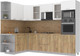 Миниатюра изображения товара Кухонный гарнитур Интерлиния Мила 1.68x2.8 левая (белый платинум/дуб золотой/дуб бунратти)