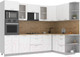Миниатюра изображения товара Кухонный гарнитур Интерлиния Мила 1.68x2.8 правая (белый платинум/белый платинум/дуб бунратти)