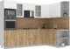 Миниатюра изображения товара Кухонный гарнитур Интерлиния Мила 1.68x2.8 правая (белый платинум/дуб золотой/дуб бунратти)