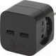 Миниатюра изображения товара Электроразветвитель ЭРА SP-2-USB-B / Б0049535 (черный)