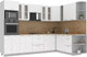 Миниатюра изображения товара Кухонный гарнитур Интерлиния Мила 1.88x3.0 правая (белый платинум/белый платинум/дуб бунратти)